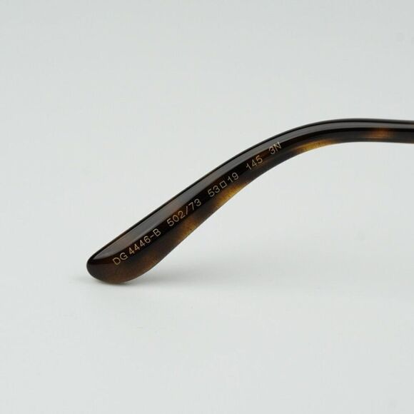 Dolce & Gabbana Black Frame Brown Lens Sunglasses with Gold DG Temples main image 7